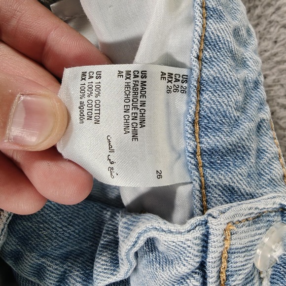 And Now This Jeans Womens 26 Light Wash Straight Leg High Rise Denim 100% Cotton - Picture 9 of 16